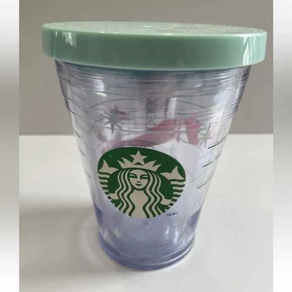 Two Starbucks Reusable Plastic Cold Cups w/ Lids 24 oz and 12 oz Fox 2012 Cup - Picture 5 of 7